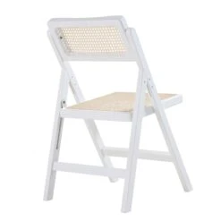 Frances Set Of 2 Folding Cane Rattan Chairs, White 24 Frances Set Of 2 Folding Cane Rattan Chairs, White -Daals Store XN 2054 WHITE 2P WB7