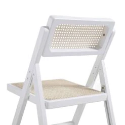 Frances Set Of 2 Folding Cane Rattan Chairs, White 27 Frances Set Of 2 Folding Cane Rattan Chairs, White -Daals Store XN 2054 WHITE 2P detail3
