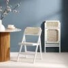 Frances Set Of 2 Folding Cane Rattan Chairs, White 21 Frances Set Of 2 Folding Cane Rattan Chairs, White -Daals Store XN 2054 WHITE 2P main
