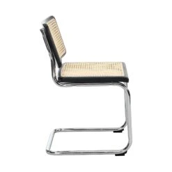 Cosenza Set of 2 Black Wood and Natural Cane Dining Chairs β Chrome Cantilever Frame 11 Cosenza Set of 2 Black Wood and Natural Cane Dining Chairs β Chrome Cantilever Frame -Daals Store XN 2055 BLACK 2P WB3