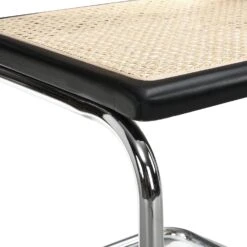 Rayna Pair Of 2 Solid Beech Dining Chairs With Armrests, Natural Cane & Chrome (Black) 20 Rayna Pair Of 2 Solid Beech Dining Chairs With Armrests, Natural Cane & Chrome (Black) -Daals Store XN 2056 BLACK 2P detail4