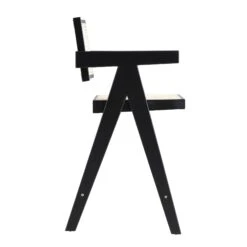 Jeanne Black Solid Beech Wood & Hand-Woven Cane Rattan Counter Stool - 65cm Mid-Century Kitchen Stool 16 Jeanne Black Solid Beech Wood & Hand-Woven Cane Rattan Counter Stool - 65cm Mid-Century Kitchen Stool -Daals Store XN 2211 BLACK WB5