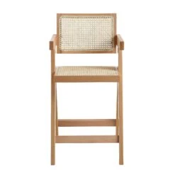 Jeanne Natural Colour Cane Rattan Solid Beech Wood Counter Stool 14 Jeanne Natural Colour Cane Rattan Solid Beech Wood Counter Stool -Daals Store XN 2211 NAT WB2