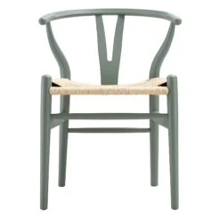 Hansel Wooden Natural Weave Dining Chair, Sage Green Colour Frame 12 Hansel Wooden Natural Weave Dining Chair, Sage Green Colour Frame -Daals Store XN R098 SAGE WB1