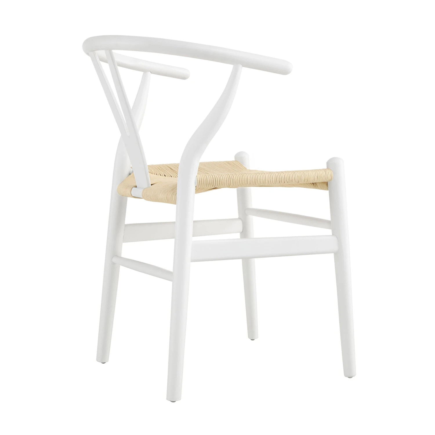 Hansel Wooden Natural Weave Dining Chair, White Colour Frame 6 Hansel Wooden Natural Weave Dining Chair, White Colour Frame - Image 6