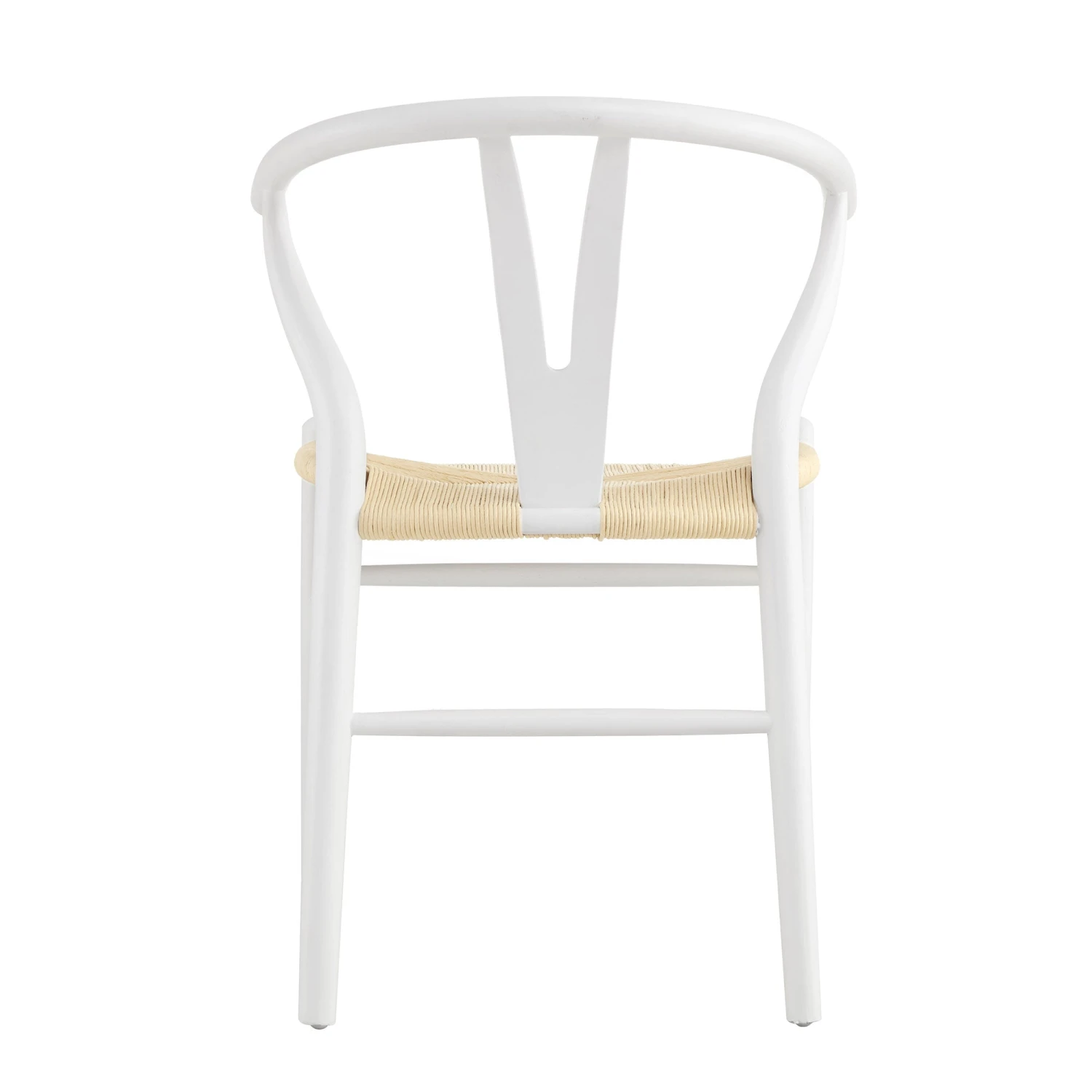 Hansel Wooden Natural Weave Dining Chair, White Colour Frame 7 Hansel Wooden Natural Weave Dining Chair, White Colour Frame - Image 7