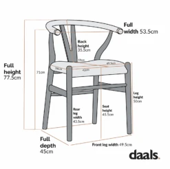 Hansel Upholstered Dining Chair, Taupe Frame With Oatmeal Fabric 20 Hansel Upholstered Dining Chair, Taupe Frame With Oatmeal Fabric -Daals Store XN R100 CHART 4