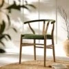 Hansel Upholstered Padded Dining Chair, Moss Green Velvet And Light Walnut Frame 20 Hansel Upholstered Padded Dining Chair, Moss Green Velvet And Light Walnut Frame -Daals Store XN R100 GREENVEL WLAN main