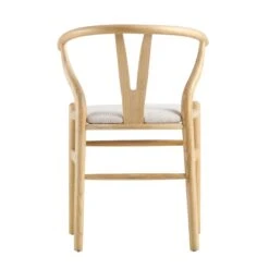 Hansel Wooden Dining Chair, Ivory White Boucle And Natural Frame 16 Hansel Wooden Dining Chair, Ivory White Boucle And Natural Frame -Daals Store XN R100 NAT BEIGEBOUCLE WB4