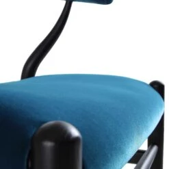 Hansel Upholstered Padded Dining Chair, Blue Velvet And Black Frame 26 Hansel Upholstered Padded Dining Chair, Blue Velvet And Black Frame -Daals Store XN R100 NAVYVEL BLACK detail4