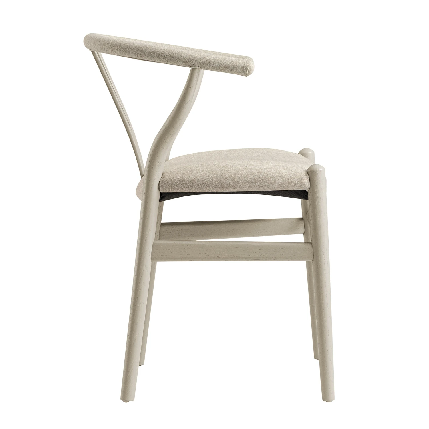 Hansel Upholstered Dining Chair, Taupe Frame With Oatmeal Fabric 8 Hansel Upholstered Dining Chair, Taupe Frame With Oatmeal Fabric - Image 8