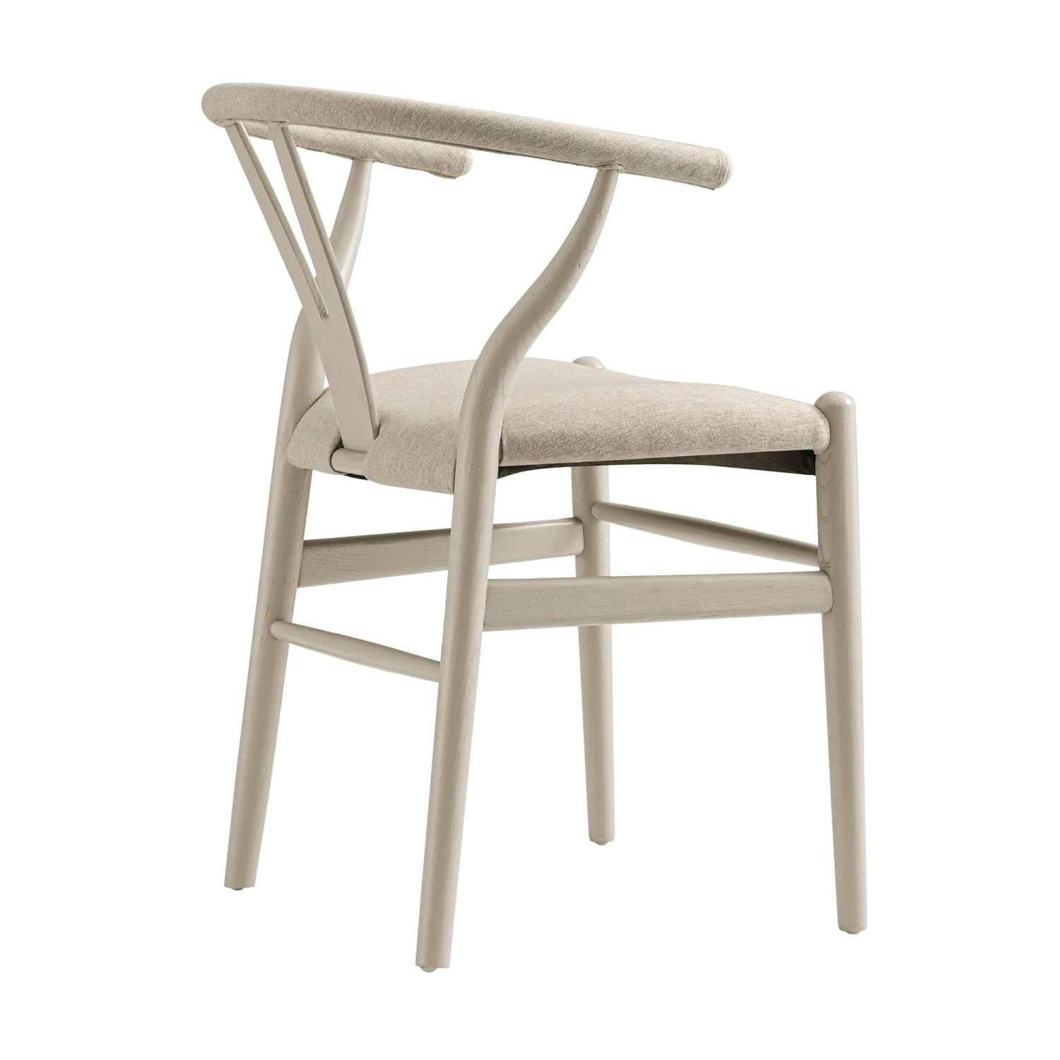 Hansel Upholstered Dining Chair, Taupe Frame With Oatmeal Fabric 9 Hansel Upholstered Dining Chair, Taupe Frame With Oatmeal Fabric - Image 9