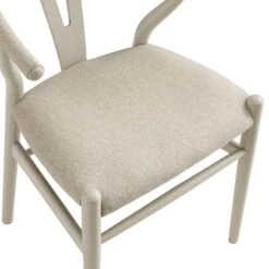 Hansel Upholstered Dining Chair, Taupe Frame With Oatmeal Fabric 26 Hansel Upholstered Dining Chair, Taupe Frame With Oatmeal Fabric -Daals Store XN R100 OATFAB TAUPE detail2