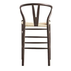 Hansel Wooden Natural Weave Counter Stool, Dark Walnut Colour Frame 16 Hansel Wooden Natural Weave Counter Stool, Dark Walnut Colour Frame -Daals Store XN R152 DARKWALNUT WB5