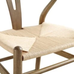 Hansel Light Walnut Solid Elm Wood Counter Stool – Natural Loom Weave Seat Y-Back Kitchen Chair -Daals Store XN R152 LIGHTWALNUT detail2