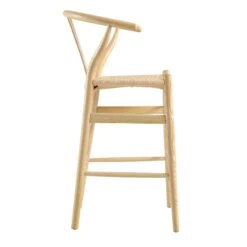 Hansel Wooden Natural Weave Counter Stool, Natural Frame -Daals Store XN R152 NAT WB3