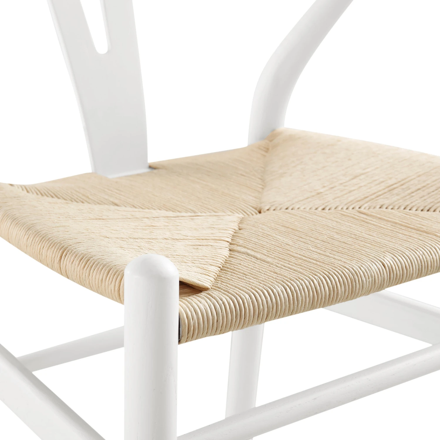 Hansel Wooden Natural Weave Counter Stool, White Frame 12 Hansel Wooden Natural Weave Counter Stool, White Frame - Image 12