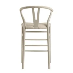 Hansel Counter Stool, Taupe Frame With Oatmeal Fabric Seat -Daals Store XN R154 OATFAB TAUPE WB5