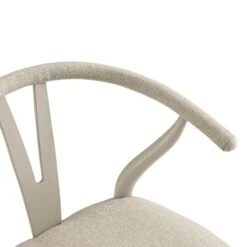 Hansel Counter Stool, Taupe Frame With Oatmeal Fabric Seat -Daals Store XN R154 OATFAB TAUPE detail1