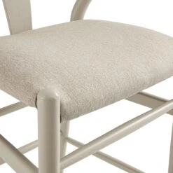 Hansel Counter Stool, Taupe Frame With Oatmeal Fabric Seat -Daals Store XN R154 OATFAB TAUPE detail3