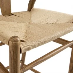 Hansel Wooden Natural Weave Bar Stool, Light Walnut Colour Frame -Daals Store XN R161 LIGHTWALNUT detail3