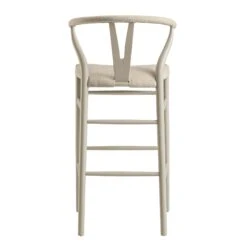 Hansel Bar Stool, Taupe Frame With Oatmeal Fabric Seat 17 Hansel Bar Stool, Taupe Frame With Oatmeal Fabric Seat -Daals Store XN R163 OATFAB TAUPE WB5