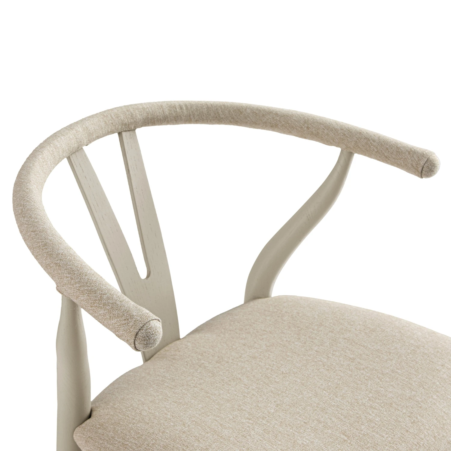 Hansel Bar Stool, Taupe Frame With Oatmeal Fabric Seat 8 Hansel Bar Stool, Taupe Frame With Oatmeal Fabric Seat - Image 8