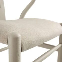 Hansel Bar Stool, Taupe Frame With Oatmeal Fabric Seat 20 Hansel Bar Stool, Taupe Frame With Oatmeal Fabric Seat -Daals Store XN R163 OATFAB TAUPE detail3