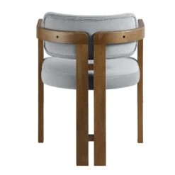 Stanford Curved Walnut Wood Frame Grey Velvet Chair 23 Stanford Curved Walnut Wood Frame Grey Velvet Chair -Daals Store XNDCH 727 GREY VEL WB6