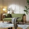 Pienza Cane Sofa Bed, Moss Green Velvet With Walnut Frame 27 Pienza Cane Sofa Bed, Moss Green Velvet With Walnut Frame -Daals Store XNSF 760 GREENVEL WALN main
