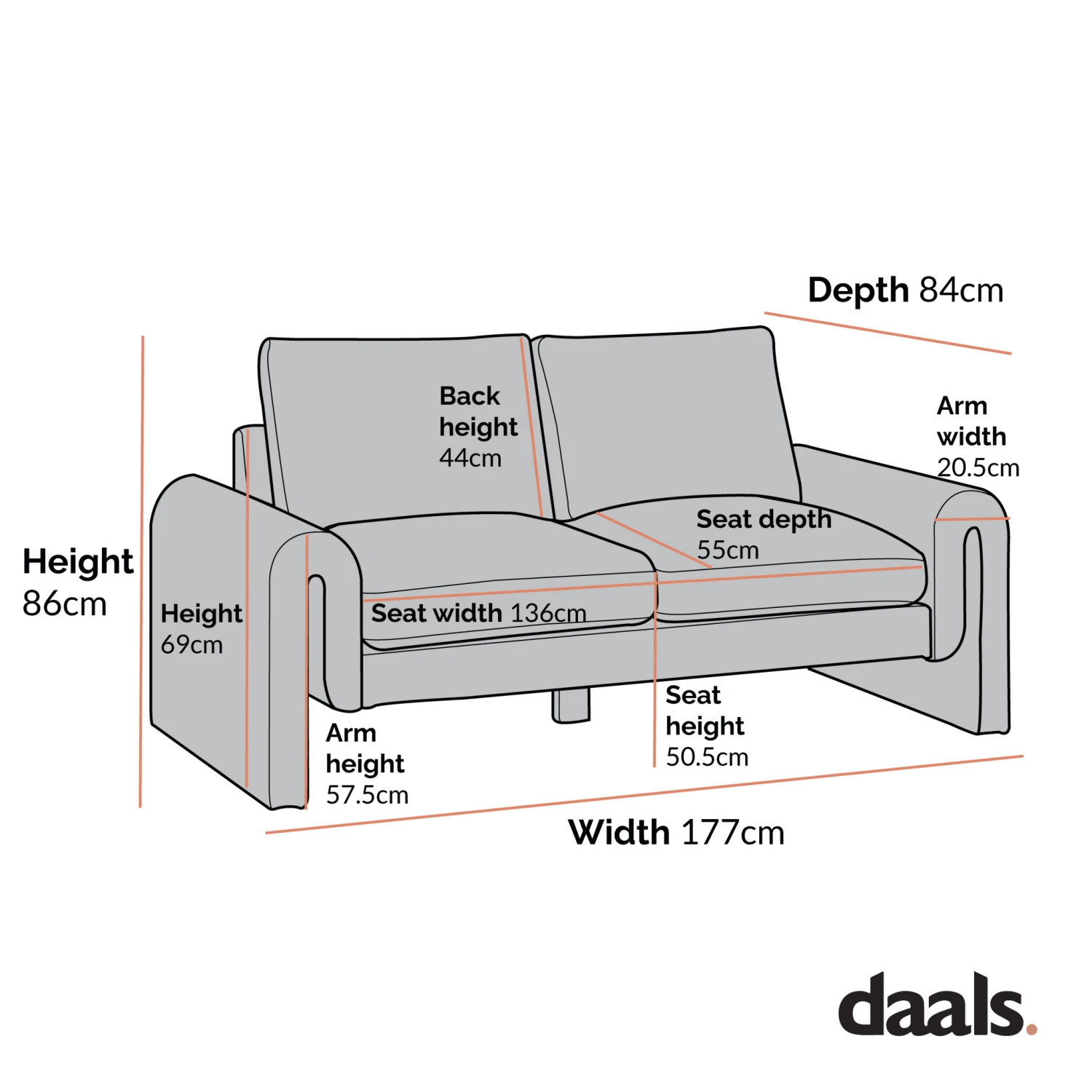 Hampstead Taupe Boucle Curved 2-Seater Sofa 5 Hampstead Taupe Boucle Curved 2-Seater Sofa - Image 5