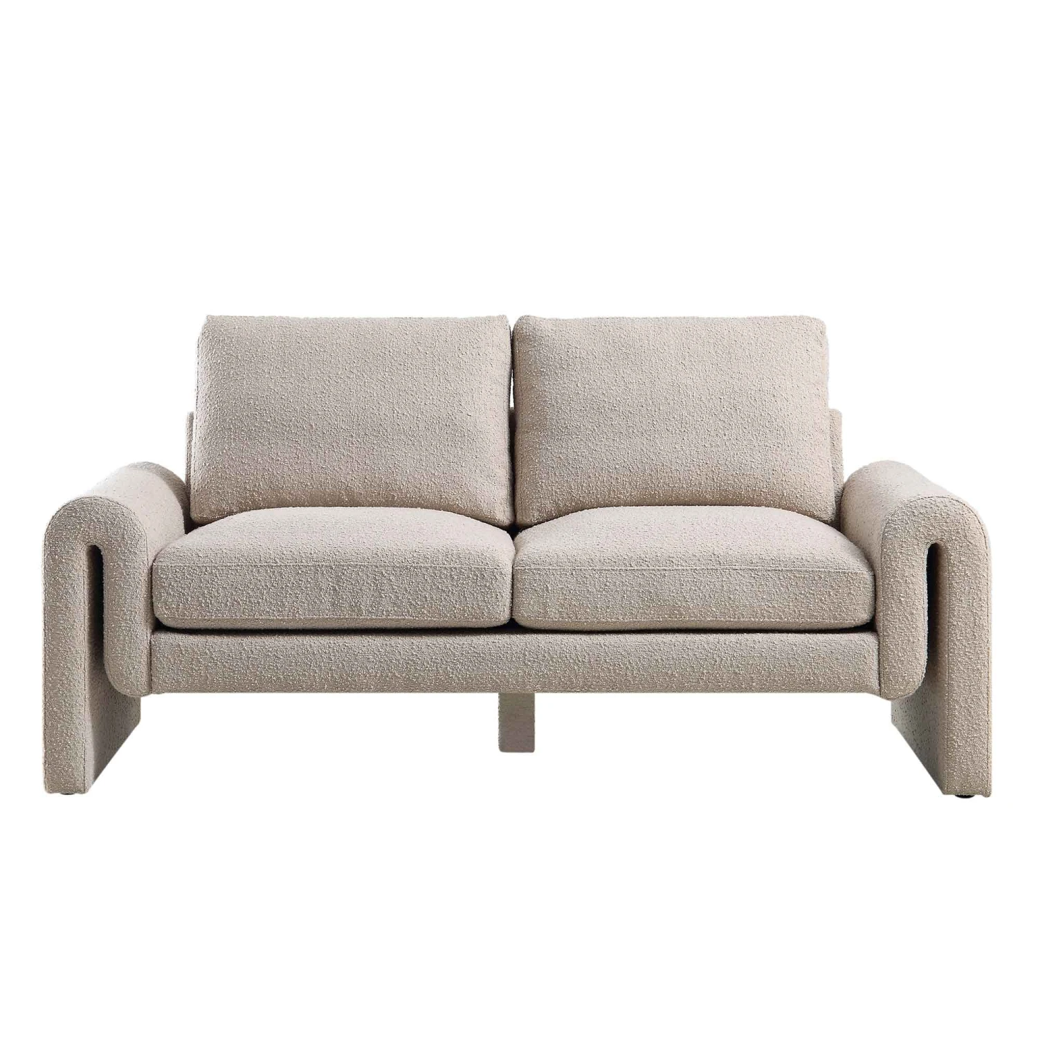 Hampstead Taupe Boucle Curved 2-Seater Sofa 3 Hampstead Taupe Boucle Curved 2-Seater Sofa - Image 3