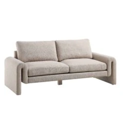Hampstead Taupe Boucle Curved 3-Seater Sofa 14 Hampstead Taupe Boucle Curved 3-Seater Sofa -Daals Store XRSF 2161 TAUPE BOUCLE 3ST WB2