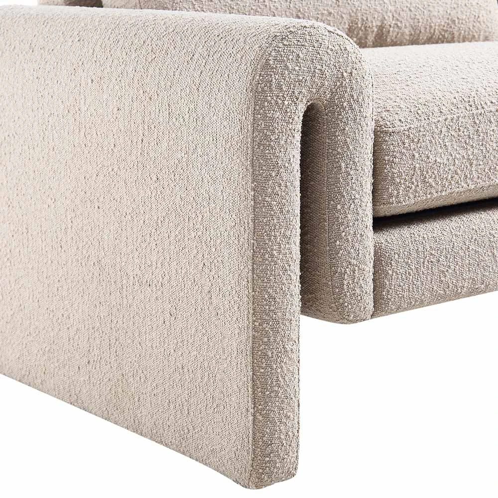 Hampstead Taupe Boucle Curved 3-Seater Sofa 11 Hampstead Taupe Boucle Curved 3-Seater Sofa - Image 11