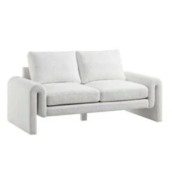 Hampstead White Boucle Curved 2-Seater Sofa -Daals Store XRSF 2161 WHITE BOUCLE 2ST WB2