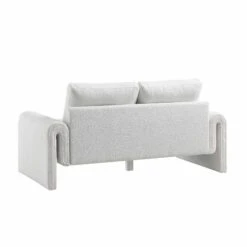 Hampstead White Boucle Curved 2-Seater Sofa -Daals Store XRSF 2161 WHITE BOUCLE 2ST WB5