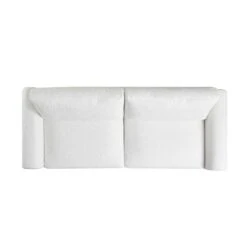 Hampstead White Boucle Curved 3-Seater Sofa -Daals Store XRSF 2161 WHITE BOUCLE 3ST WB3
