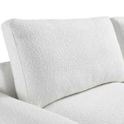 Hampstead White Boucle Curved 3-Seater Sofa -Daals Store XRSF 2161 WHITE BOUCLE 3ST detail1