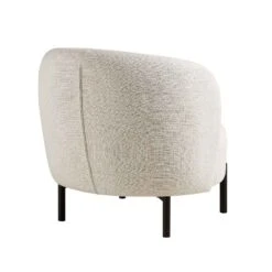 Amboise Armchair With Ball Cushion, Beige Linen Blend -Daals Store XRSF 2183 BEIGE LIN 1ST WB5
