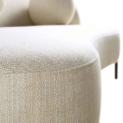 Amboise 3-Seater Curved Sofa With Ball Cushions, Beige Linen Blend 31 Amboise 3-Seater Curved Sofa With Ball Cushions, Beige Linen Blend -Daals Store XRSF 2183 BEIGE LIN 3ST detail2