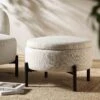 Amboise Round Storage Pouffe, Beige Linen Blend 24 Amboise Round Storage Pouffe, Beige Linen Blend -Daals Store XRSF 2183 BEIGE LIN STOOL main