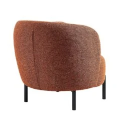 Amboise Armchair With Ball Cushion, Brick Boucle -Daals Store XRSF 2183 BRICK BOU 1ST WB5