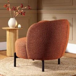 Amboise Armchair With Ball Cushion, Brick Boucle -Daals Store XRSF 2183 BRICK BOU 1ST scene4