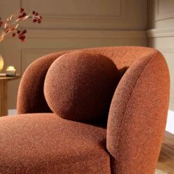 Amboise Armchair With Ball Cushion, Brick Boucle -Daals Store XRSF 2183 BRICK BOU 1ST scene5