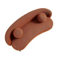 Amboise 3-Seater Curved Sofa With Ball Cushions, Brick Boucle 24 Amboise 3-Seater Curved Sofa With Ball Cushions, Brick Boucle -Daals Store XRSF 2183 BRICK BOU 3ST WB4