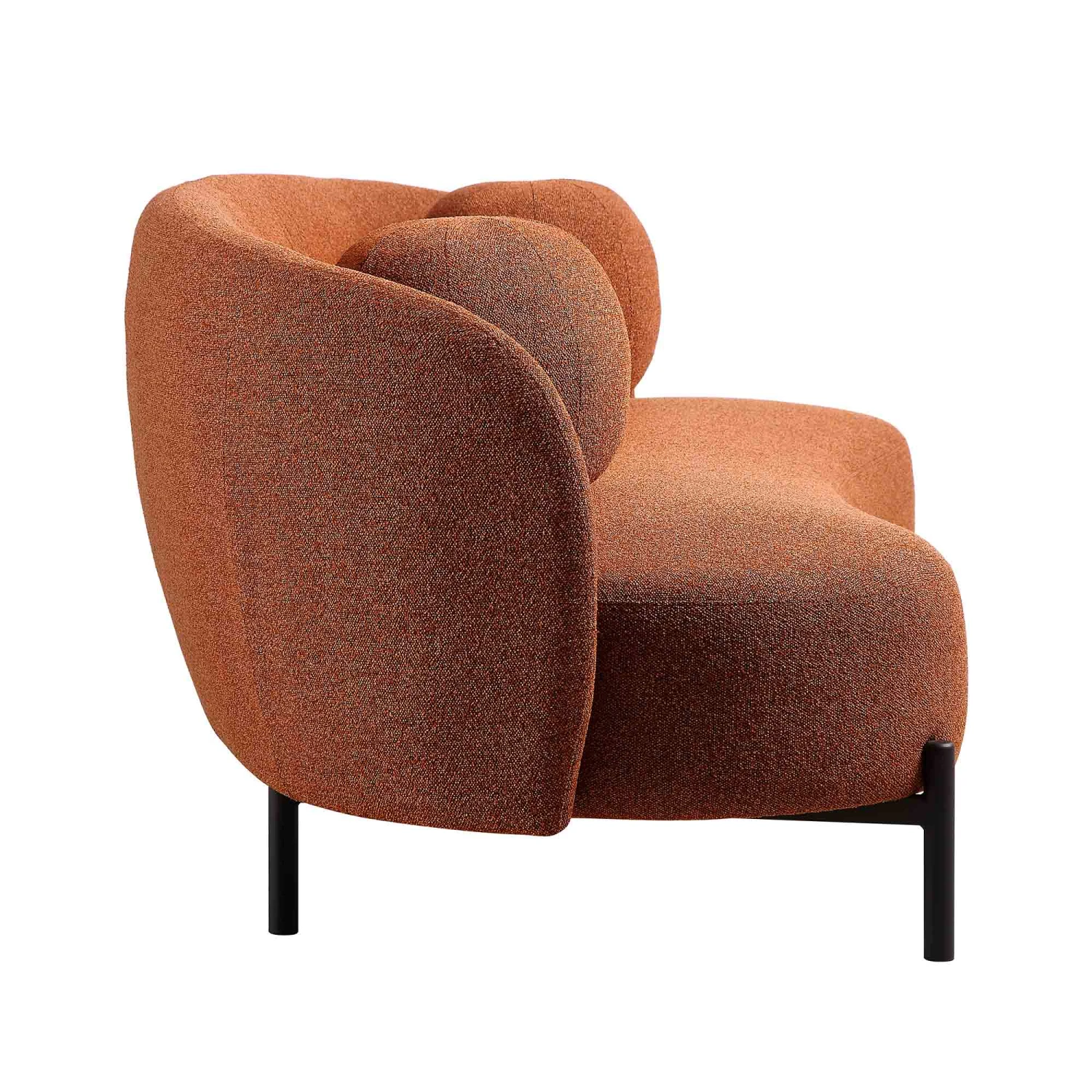 Amboise 3-Seater Curved Sofa With Ball Cushions, Brick Boucle 11 Amboise 3-Seater Curved Sofa With Ball Cushions, Brick Boucle - Image 11