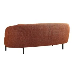 Amboise 3-Seater Curved Sofa With Ball Cushions, Brick Boucle 26 Amboise 3-Seater Curved Sofa With Ball Cushions, Brick Boucle -Daals Store XRSF 2183 BRICK BOU 3ST WB7