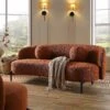 Amboise 3-Seater Curved Sofa With Ball Cushions, Brick Boucle 31 Amboise 3-Seater Curved Sofa With Ball Cushions, Brick Boucle -Daals Store XRSF 2183 BRICK BOU 3ST main
