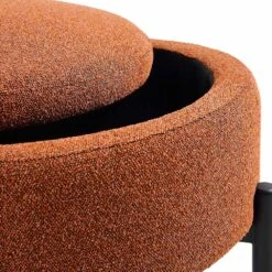 Amboise Round Storage Pouffe, Brick Boucle 18 Amboise Round Storage Pouffe, Brick Boucle -Daals Store XRSF 2183 BRICK BOU STOOL detail2