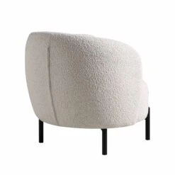 Amboise Armchair With Ball Cushion, Ecru Boucle -Daals Store XRSF 2183 ERCU BOU 1ST WB5